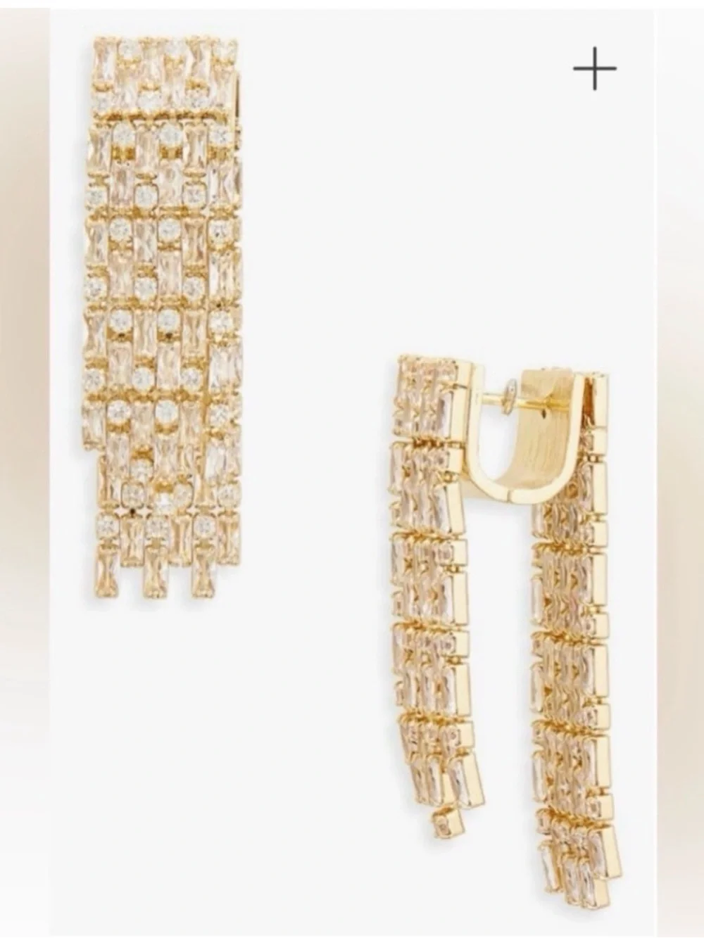 Baublebar NEW Cup chain double fringe drop earrings
